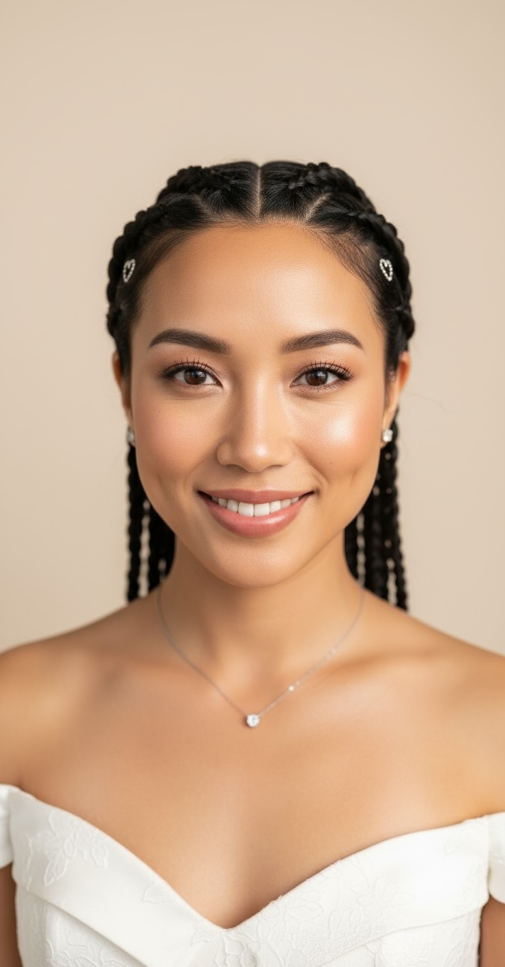 After Knotless Braids With Heart